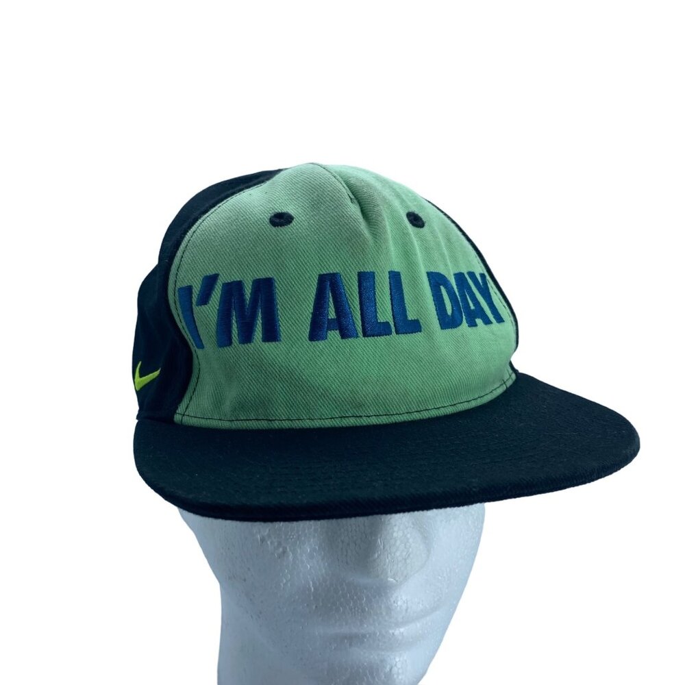 Nike TRUE "I'm All Day" Snapback Hat Green/Black Adjustable Kid‎ Age 4-7